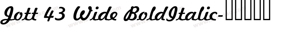 Jott 43 Wide BoldItalic字体转换